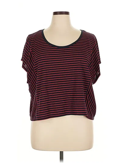 Pre-owned Xhilaration Short Sleeve Top Red Scoop Neck Tops