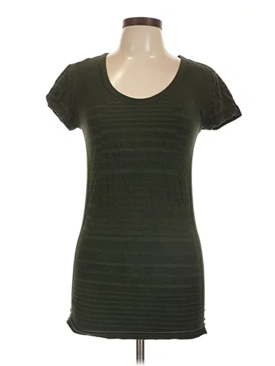 Pre-owned Xhilaration Short Sleeve Top Teal Scoop Neck Tops In Blue