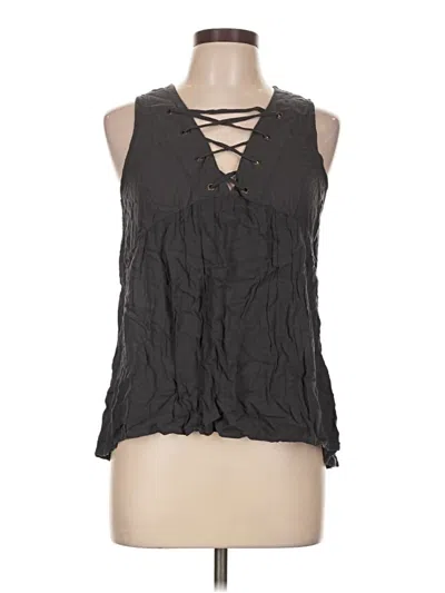 Pre-owned Xhilaration Sleeveless Blouse In Black