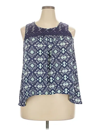 Pre-owned Xhilaration Sleeveless Blouse In Blue