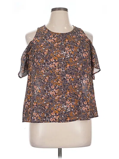 Pre-owned Xhilaration Sleeveless Blouse In Brown