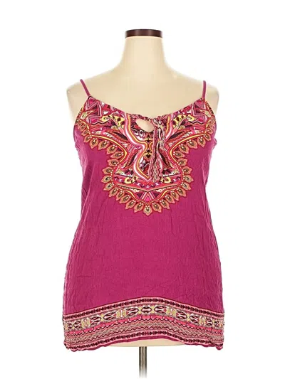 Pre-owned Xhilaration Sleeveless Blouse In Burgundy