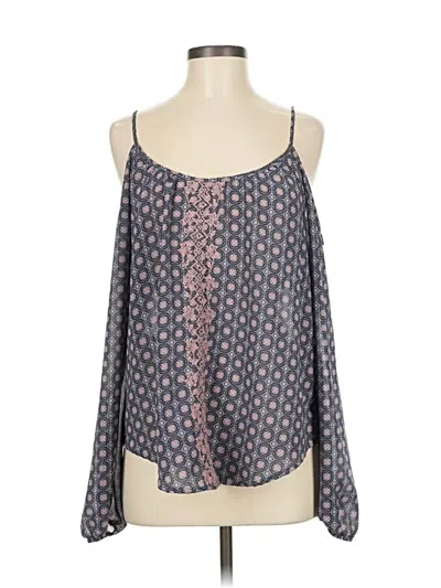 Pre-owned Xhilaration Sleeveless Blouse In Gray