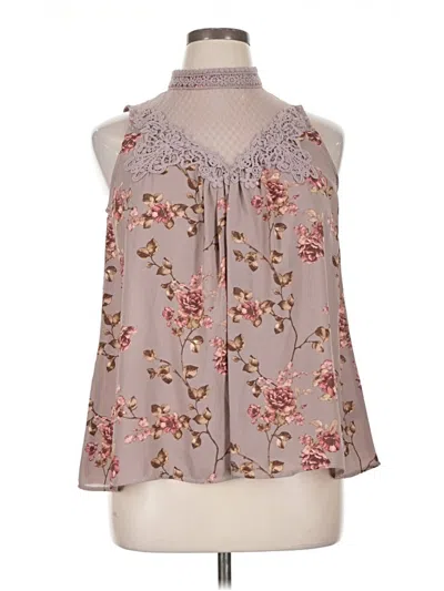Pre-owned Xhilaration Sleeveless Blouse In Gray