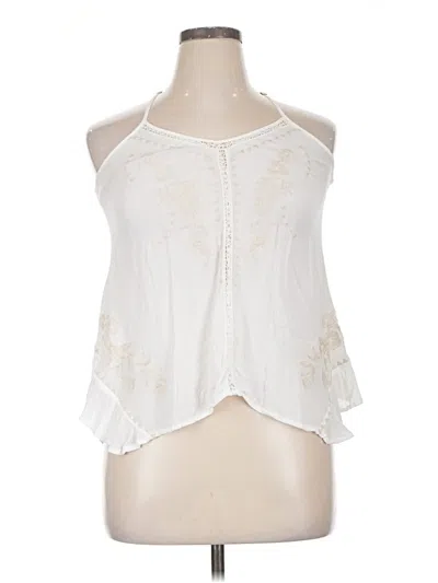Pre-owned Xhilaration Sleeveless Blouse In Ivory