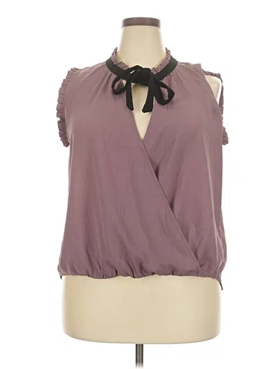 Pre-owned Xhilaration Sleeveless Blouse In Purple