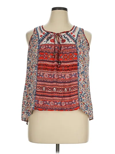 Pre-owned Xhilaration Sleeveless Blouse In Red