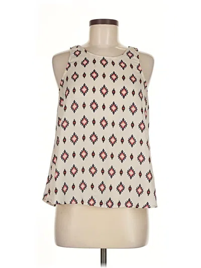 Pre-owned Xhilaration Sleeveless Blouse In White
