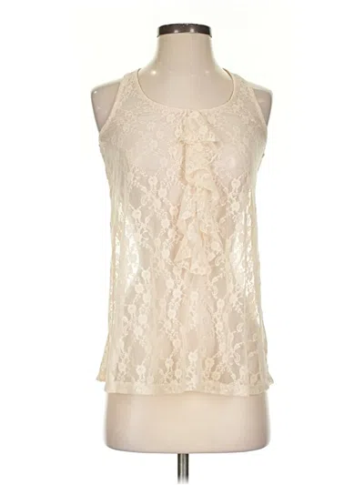 Pre-owned Xhilaration Sleeveless Blouse In White