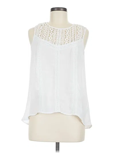 Pre-owned Xhilaration Sleeveless Blouse In White