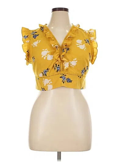 Pre-owned Xhilaration Sleeveless Blouse In Yellow