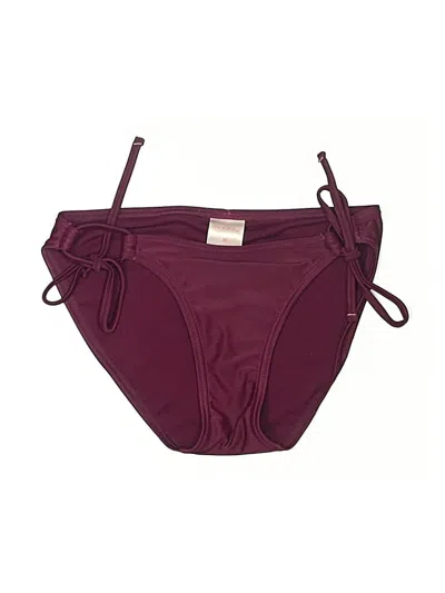 Pre-owned Xhilaration Swimsuit Bottoms In Burgundy
