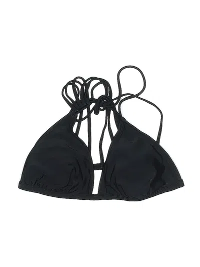 Pre-owned Xhilaration Swimsuit Top Black Solid Pattern Swimwear