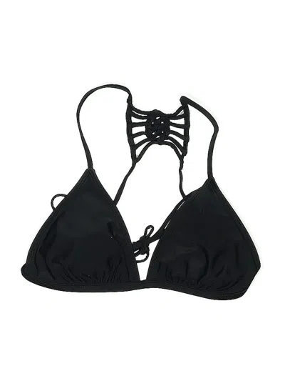 Pre-owned Xhilaration Swimsuit Top Black Solid Pattern Swimwear