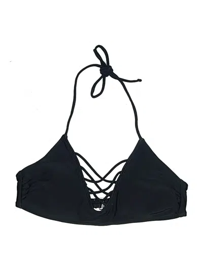 Pre-owned Xhilaration Swimsuit Top Black Solid Pattern Swimwear