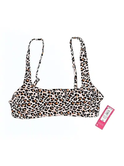 Xhilaration Swimsuit Top Brown Animal Print Pattern Swimwear