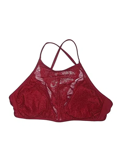Pre-owned Xhilaration Swimsuit Top Burgundy Paisley Pattern Swimwear