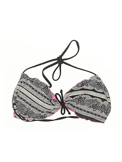 Pre-owned Xhilaration Swimsuit Top Gray Paisley Pattern Swimwear