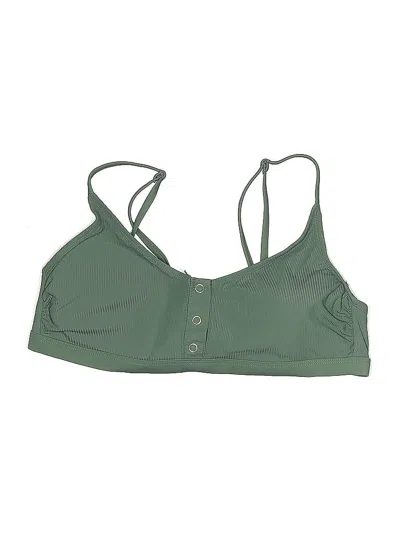 Pre-owned Xhilaration Swimsuit Top Green Swimwear