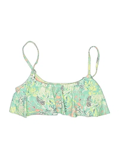Pre-owned Xhilaration Swimsuit Top Green Swimwear