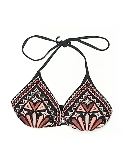 Pre-owned Xhilaration Swimsuit Top Pink Print Pattern Swimwear