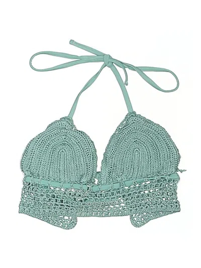 Pre-owned Xhilaration Swimsuit Top Teal Swimwear
