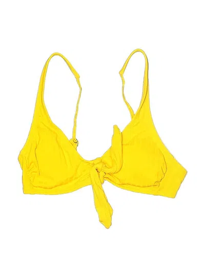 Pre-owned Xhilaration Swimsuit Top Yellow Swimwear