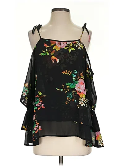 Pre-owned Xhilaration Tank Top Black Cold Shoulder Neckline Tops