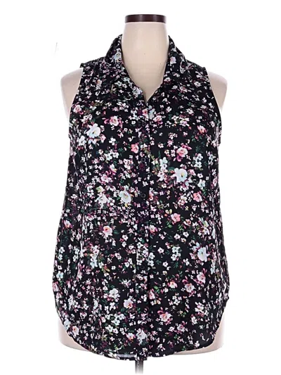 Pre-owned Xhilaration Tank Top Black Halter Neckline Tops