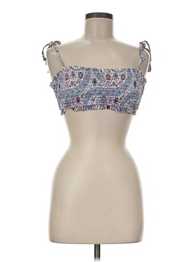 Pre-owned Xhilaration Tank Top Blue Strapless Neckline Tops