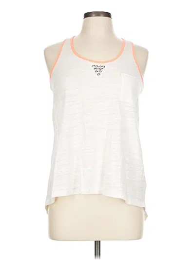 Pre-owned Xhilaration Tank Top White Halter Neckline Tops