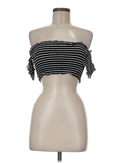 Pre-owned Xhilaration Tube Top Black Strapless Neckline Tops