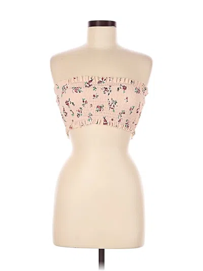 Pre-owned Xhilaration Tube Top Pink Strapless Neckline Tops