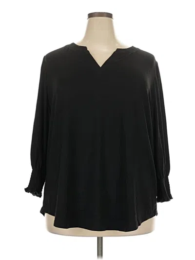 Pre-owned Xieerduo 3/4 Sleeve Blouse In Black