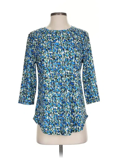 Pre-owned Xieerduo 3/4 Sleeve Blouse In Blue