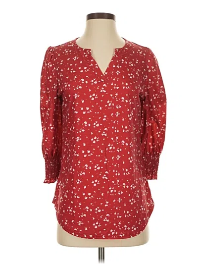 Pre-owned Xieerduo 3/4 Sleeve Blouse In Red