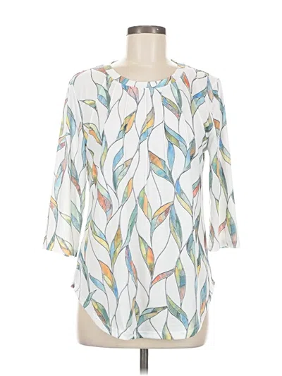 Pre-owned Xieerduo 3/4 Sleeve Blouse In White