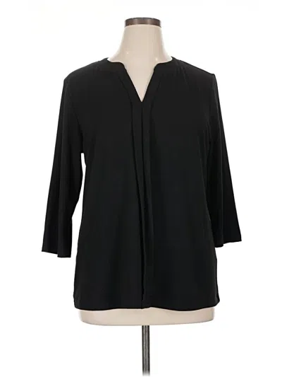 Pre-owned Xieerduo 3/4 Sleeve T-shirt In Black