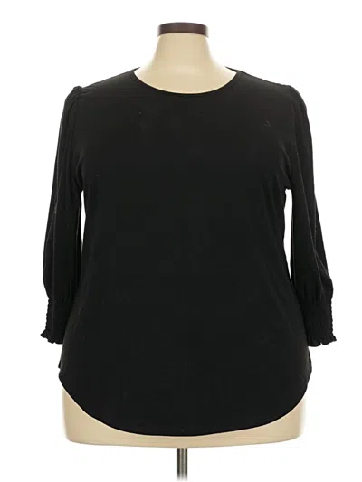 Pre-owned Xieerduo 3/4 Sleeve T-shirt In Black