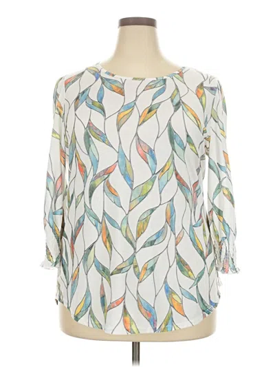 Pre-owned Xieerduo 3/4 Sleeve T-shirt In Ivory