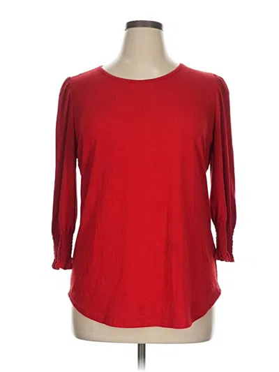 Pre-owned Xieerduo 3/4 Sleeve T-shirt In Red
