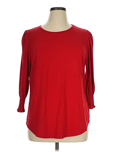 Pre-owned Xieerduo 3/4 Sleeve T-shirt In Red