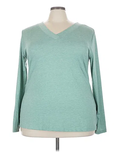 Pre-owned Xieerduo 3/4 Sleeve T-shirt In Teal
