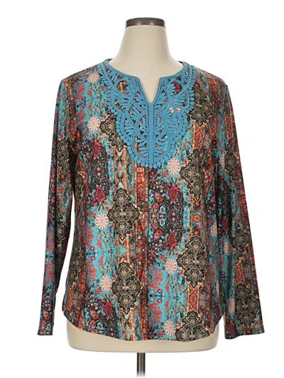 Pre-owned Xieerduo Long Sleeve Blouse In Blue
