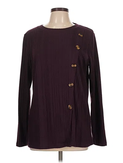 Pre-owned Xieerduo Long Sleeve Blouse In Burgundy