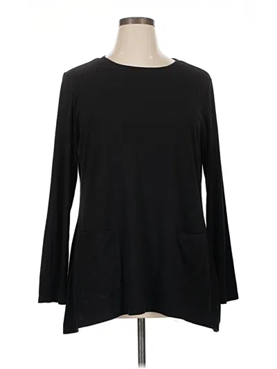 Pre-owned Xieerduo Long Sleeve Top Black Crew Neck Tops