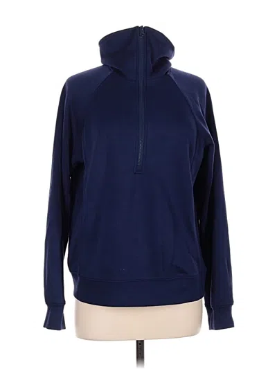 Pre-owned Xieerduo Long Sleeve Top Blue Cowl Neck Tops