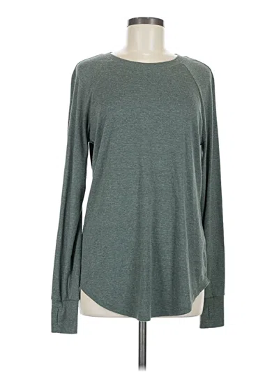 Pre-owned Xieerduo Long Sleeve Top Gray Crew Neck Tops