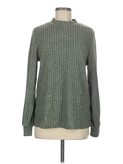 Pre-owned Xieerduo Long Sleeve Top Green Turtleneck Tops