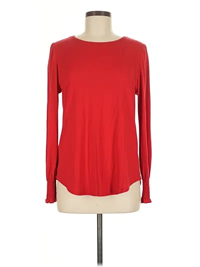 Pre-owned Xieerduo Long Sleeve Top Red Crew Neck Tops